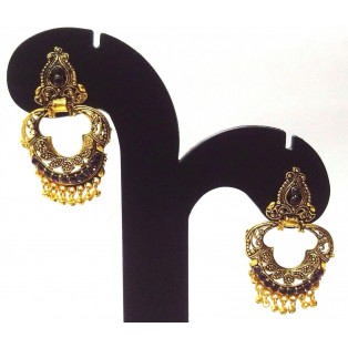 Golden Oxidized Earrings Jhumka Jhumki Ethnic Imitation Jewelry Drop Dangle EA83